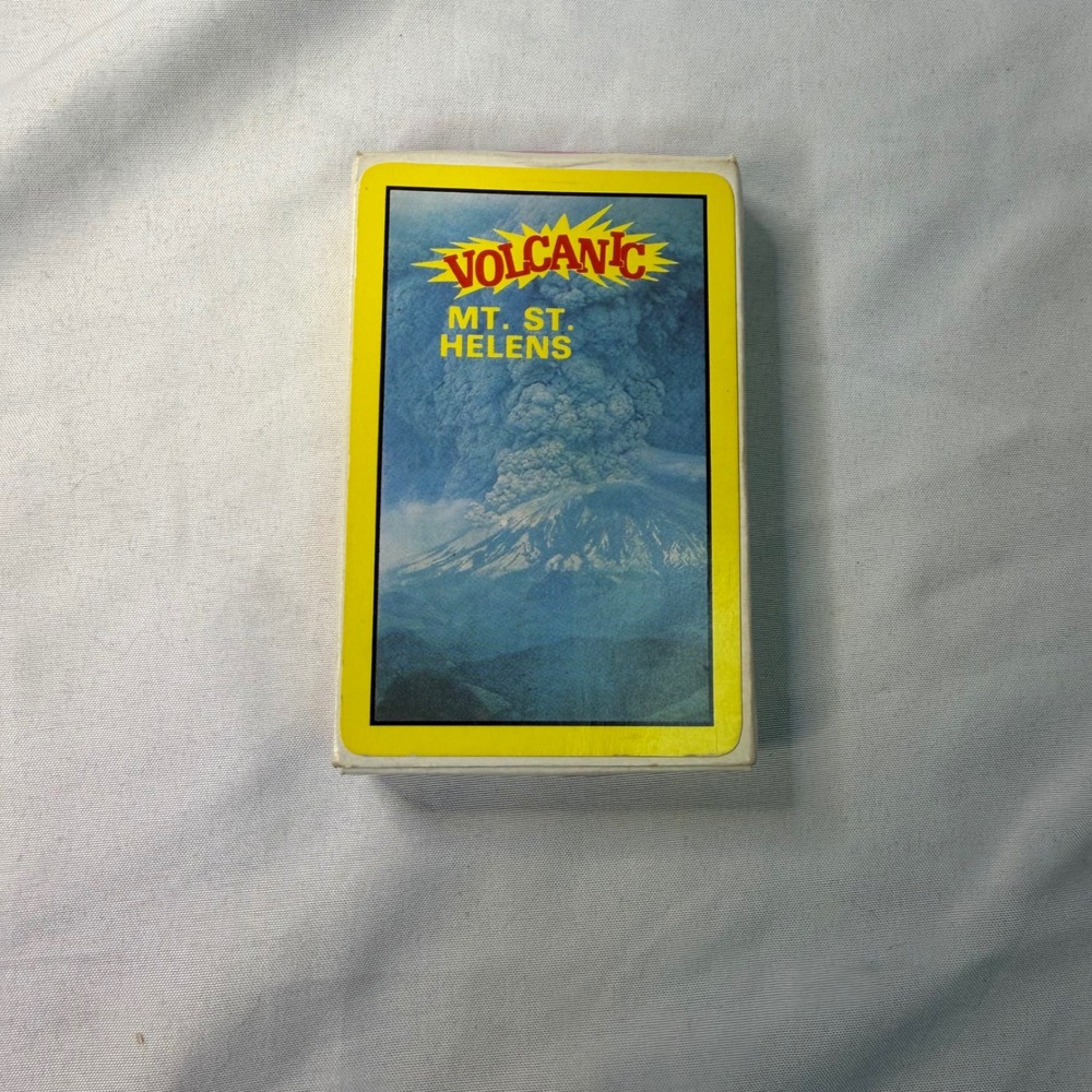 Vintage Volcanic Mt St Helens Souvenir Playing Cards Sealed Deck 1980s Eruption
